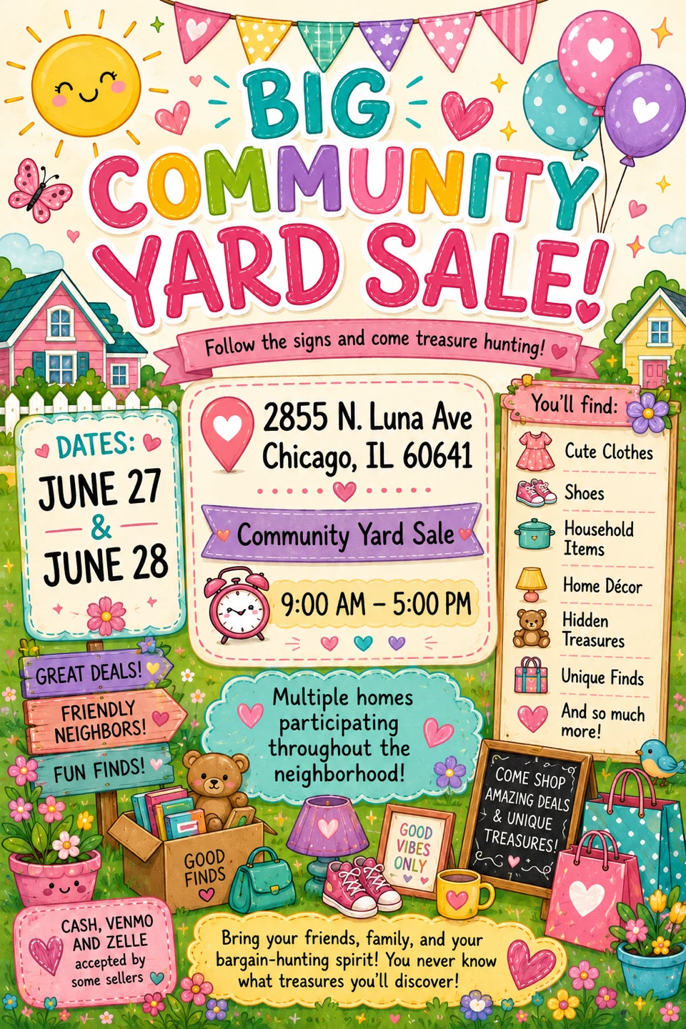 Big Community Yard Sale in Chicago - June 27-28