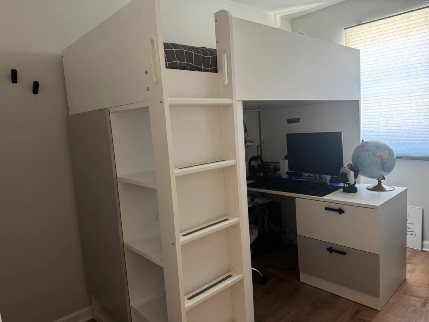 Loft Bed with Desk and Shelving