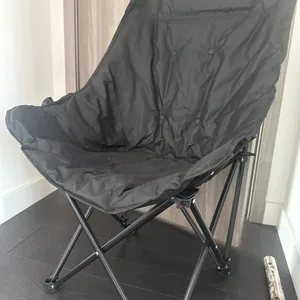 Black Folding Camp Chair with Carry Bag