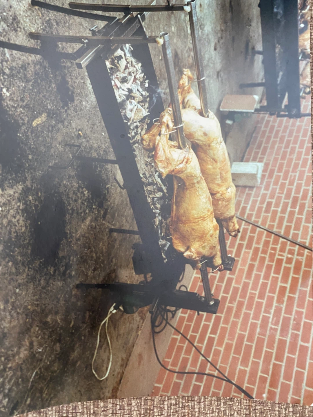 Custom made rotisserie for 2 lamb, pigs or chickens