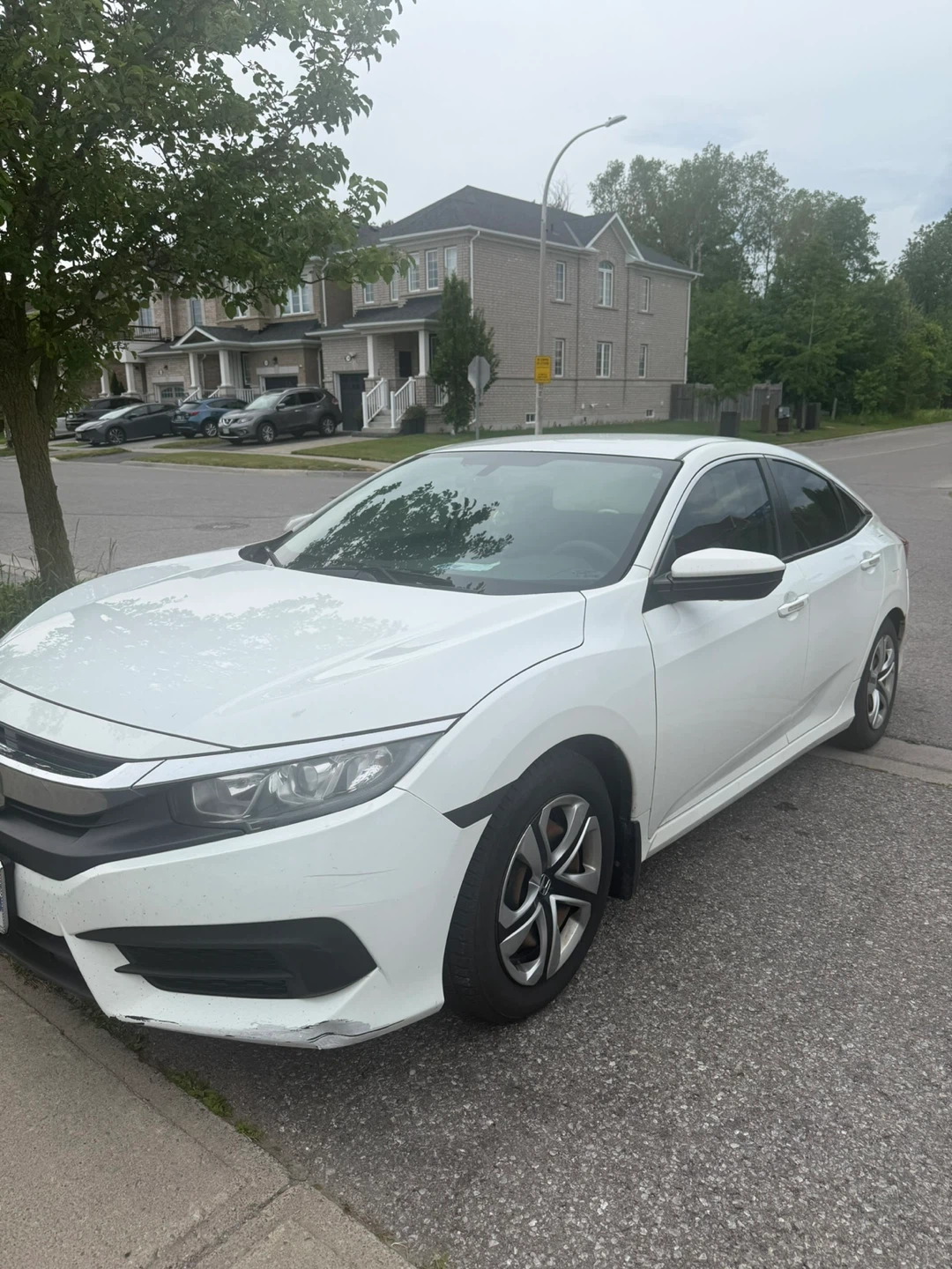 White 2016 Honda Civic Sedan LX CTV
