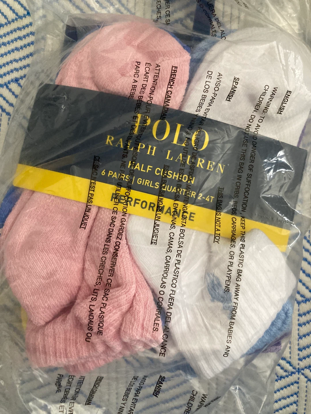Polo Ralph Lauren Girls Quarter Socks - 6 Pairs⚽️