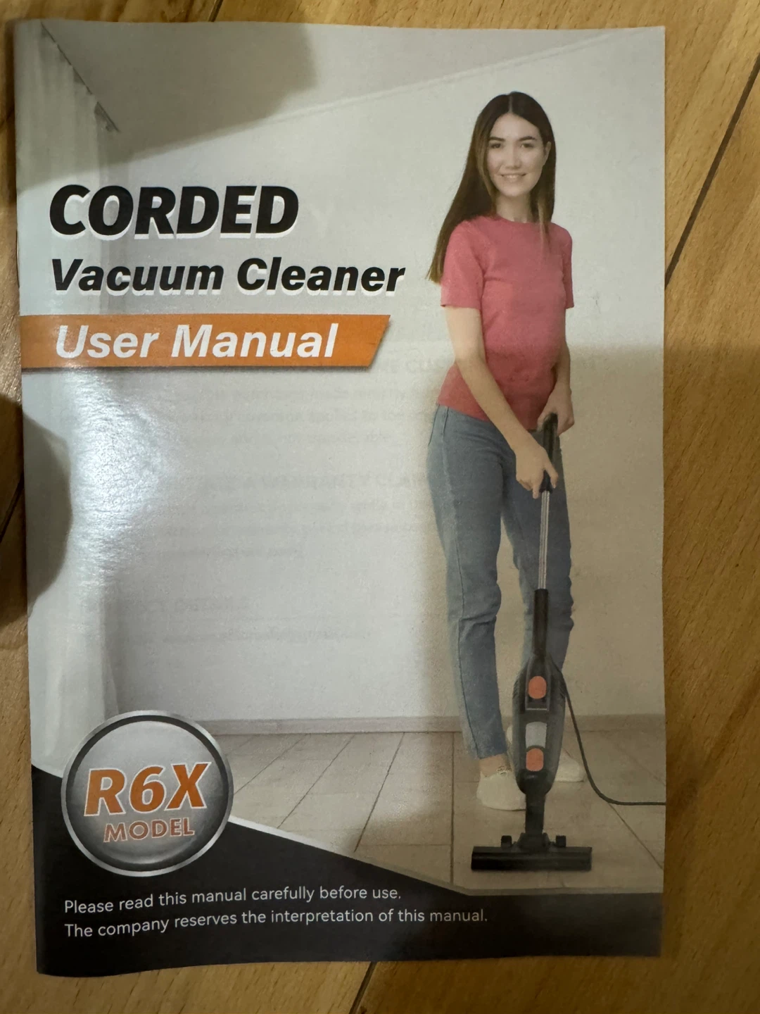 Corded Vacuum Cleaner R6X Model