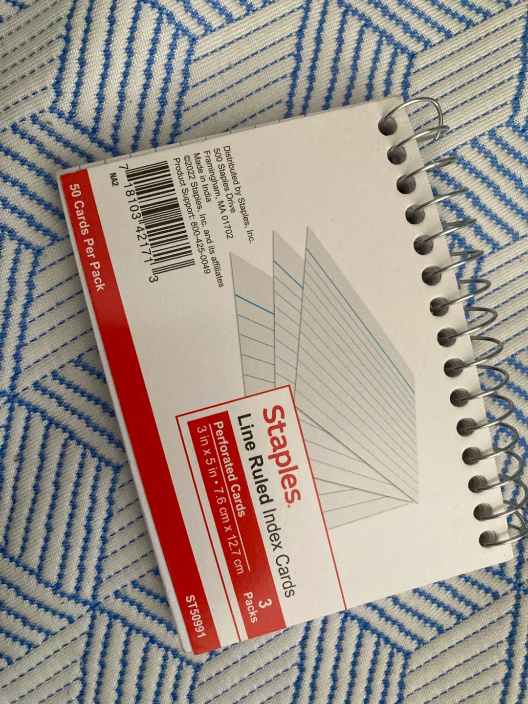Staples Line Ruled Index Cards⚽️