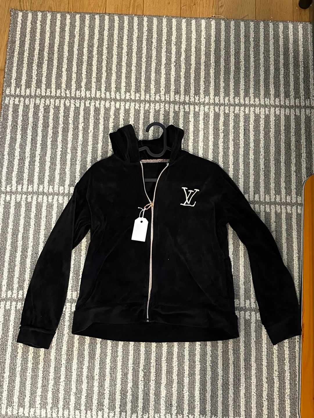 Louis Vuitton Velour Zip-Up Hoodie
