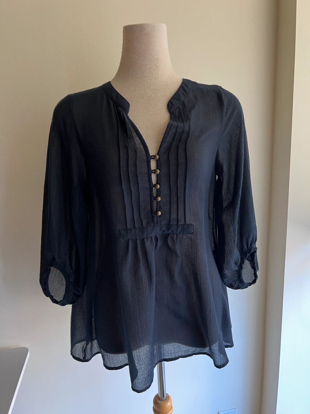 Navy blue tunic blouse - Size M