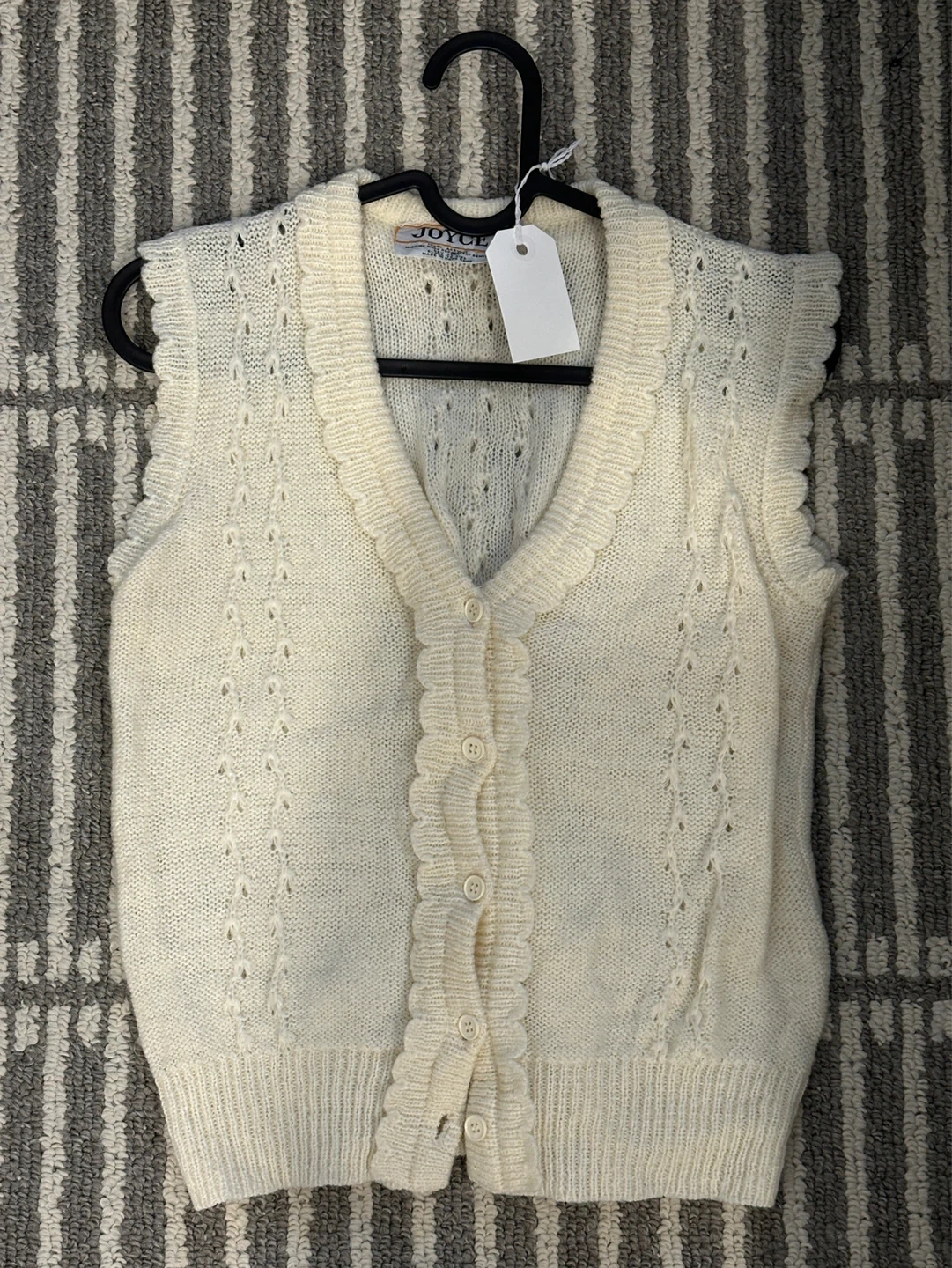 Cable Knit Button-Up Vest