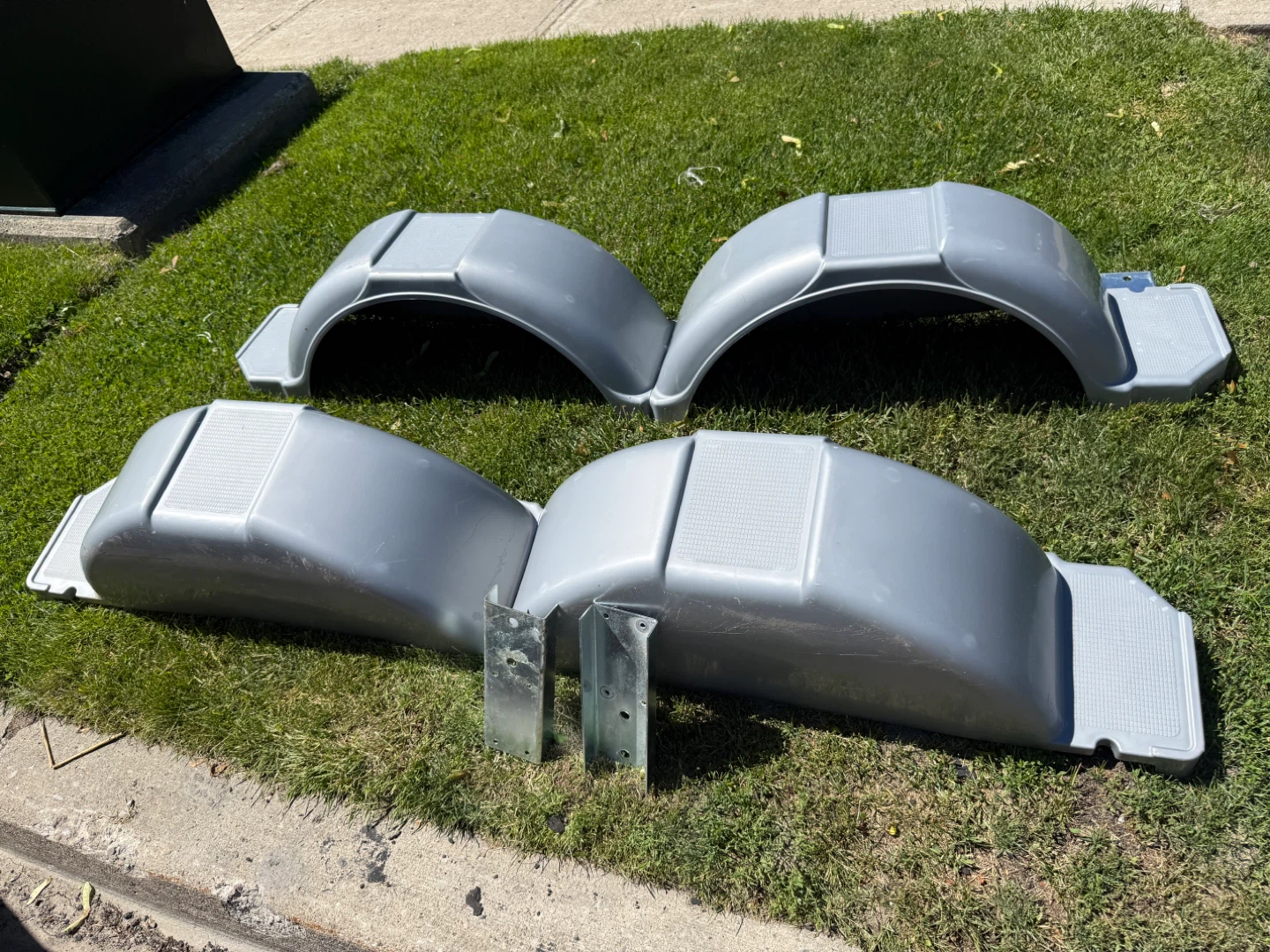 Grey Plastic RV Fender Skirts (Set of 4)