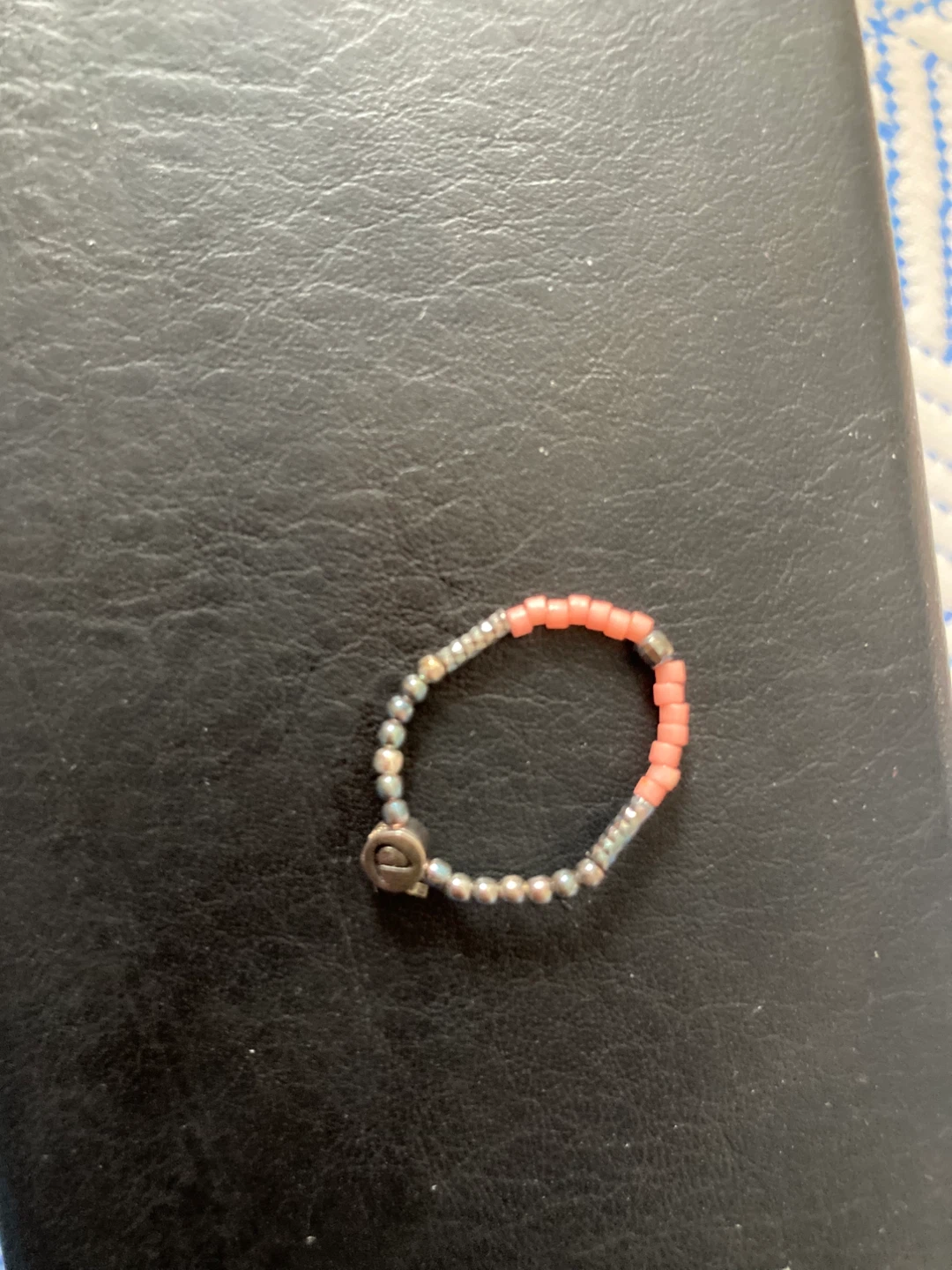 Beaded Ring - Pink and Silver⚽️