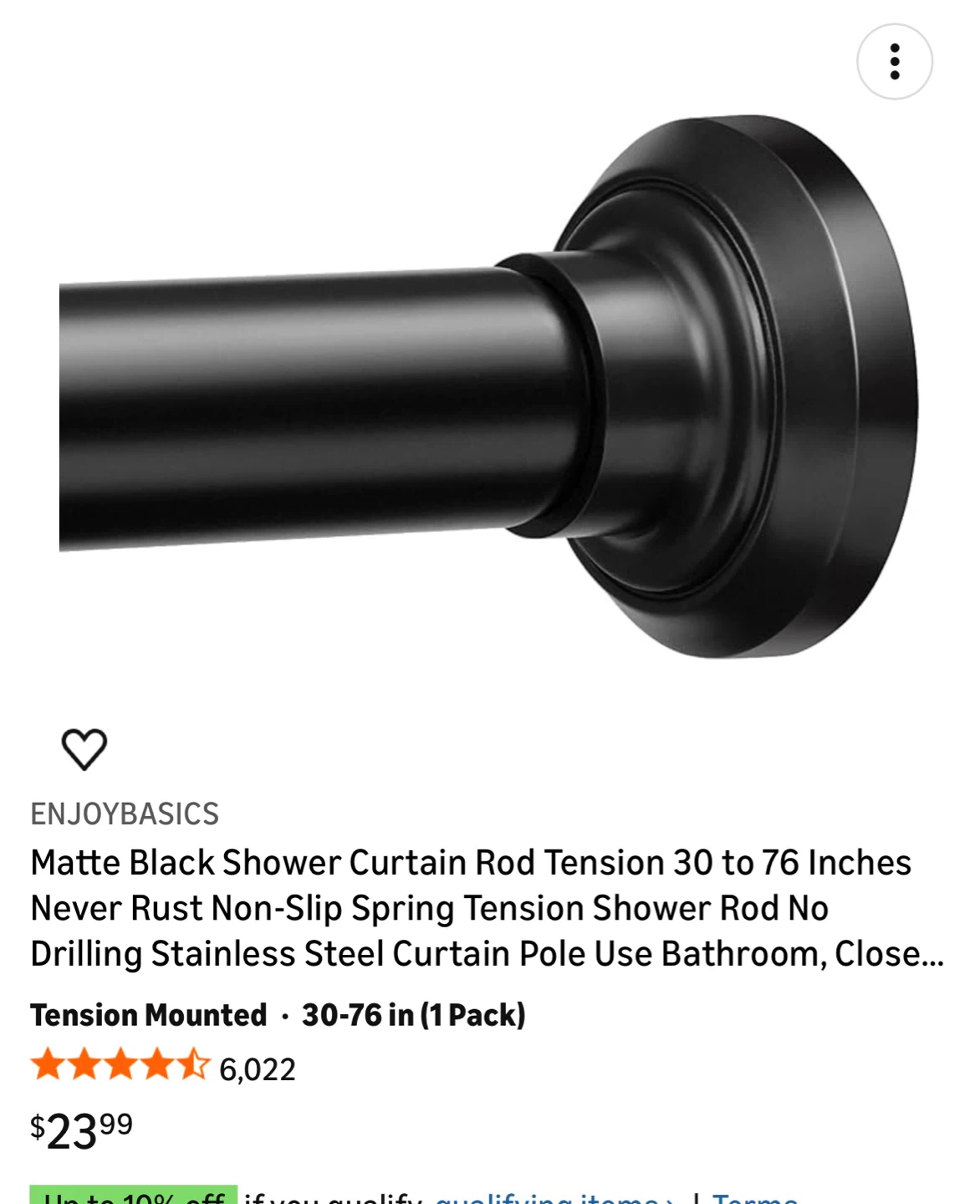 Matte Blackout Curtain and Rod - photo 2