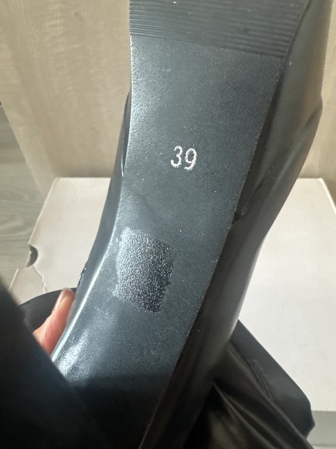 Black Faux Leather Over-the-Knee Boots Size 8 ⚽ - photo 4
