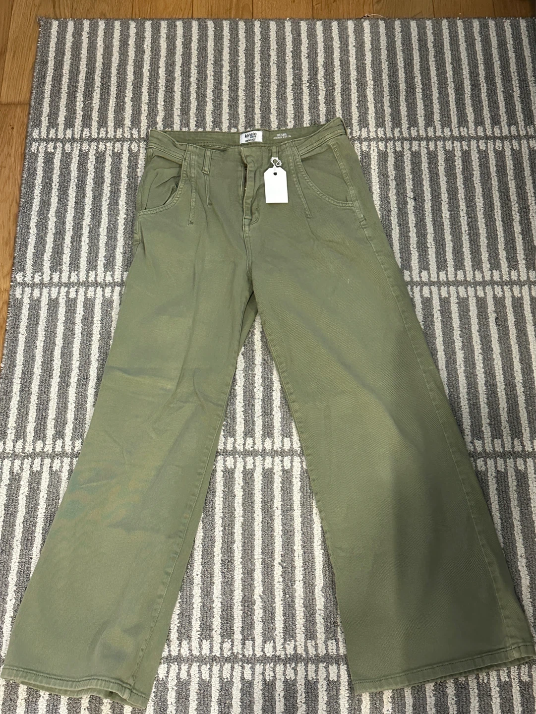 Wide Leg Pants - Olive Green