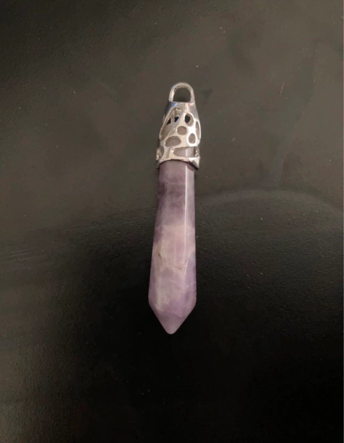 Amethyst Crystal Point Pendant Necklace - photo 2
