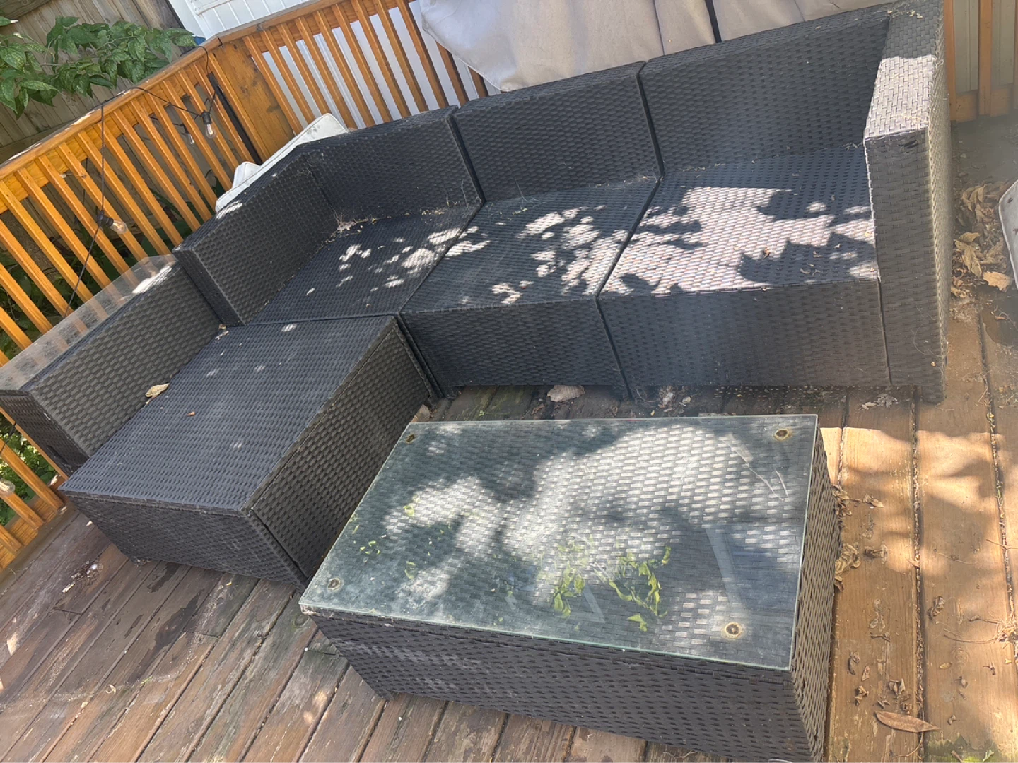 Patio set 6 pieces . Price is firm $150. Easy garage pick up - photo 2