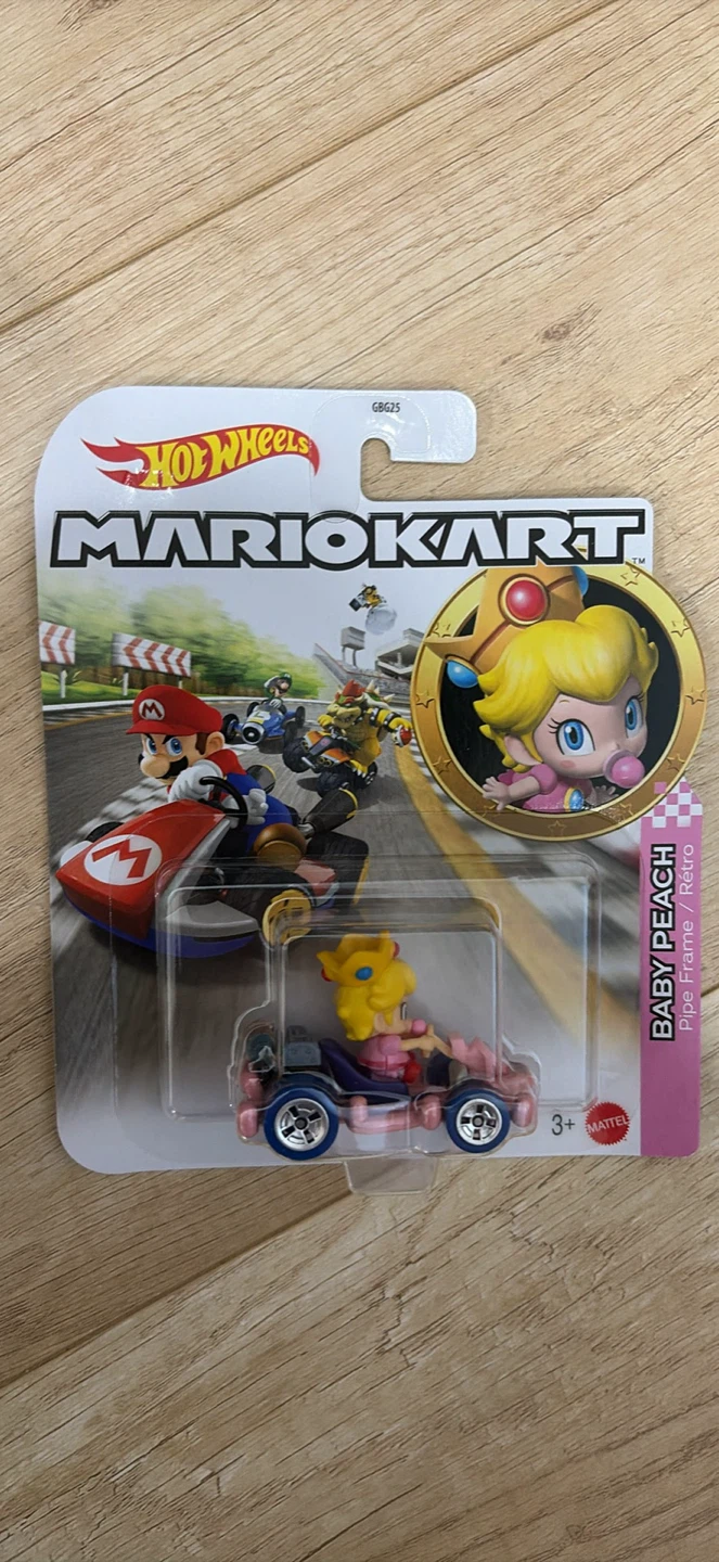 Hot Wheels Mario Kart Baby Peach Pipe Frame Retro