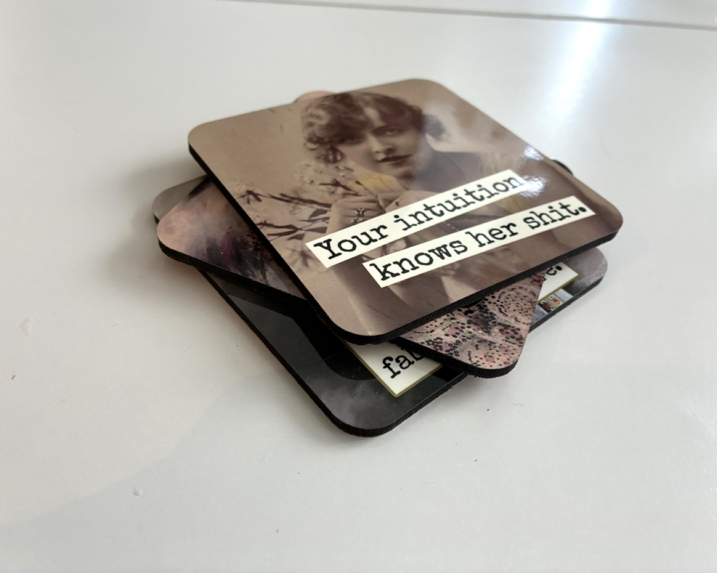 Set of 3 quirky coasters - photo 2