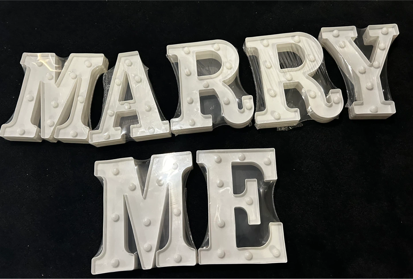 7-Piece Marry Me Marquee LED Lights