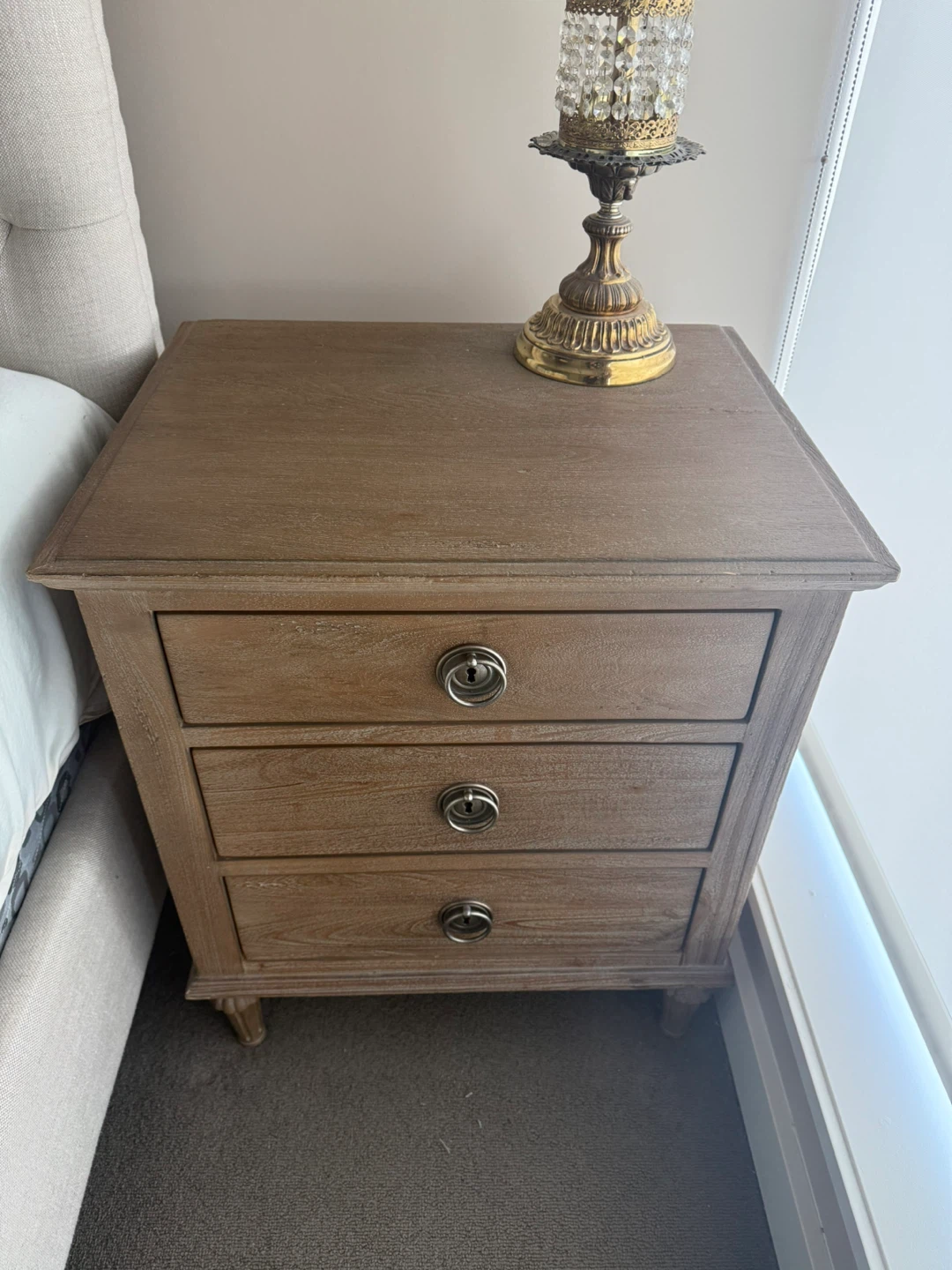 RH solid wood nightstands - photo 2