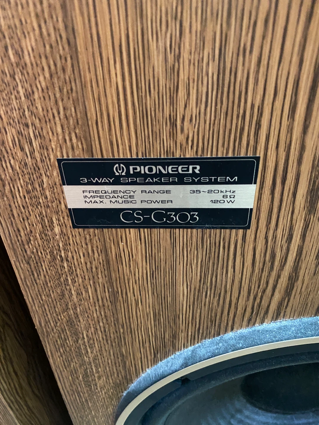 Pair of Vintage Pioneer CS-G303 3-Way Speaker - photo 3