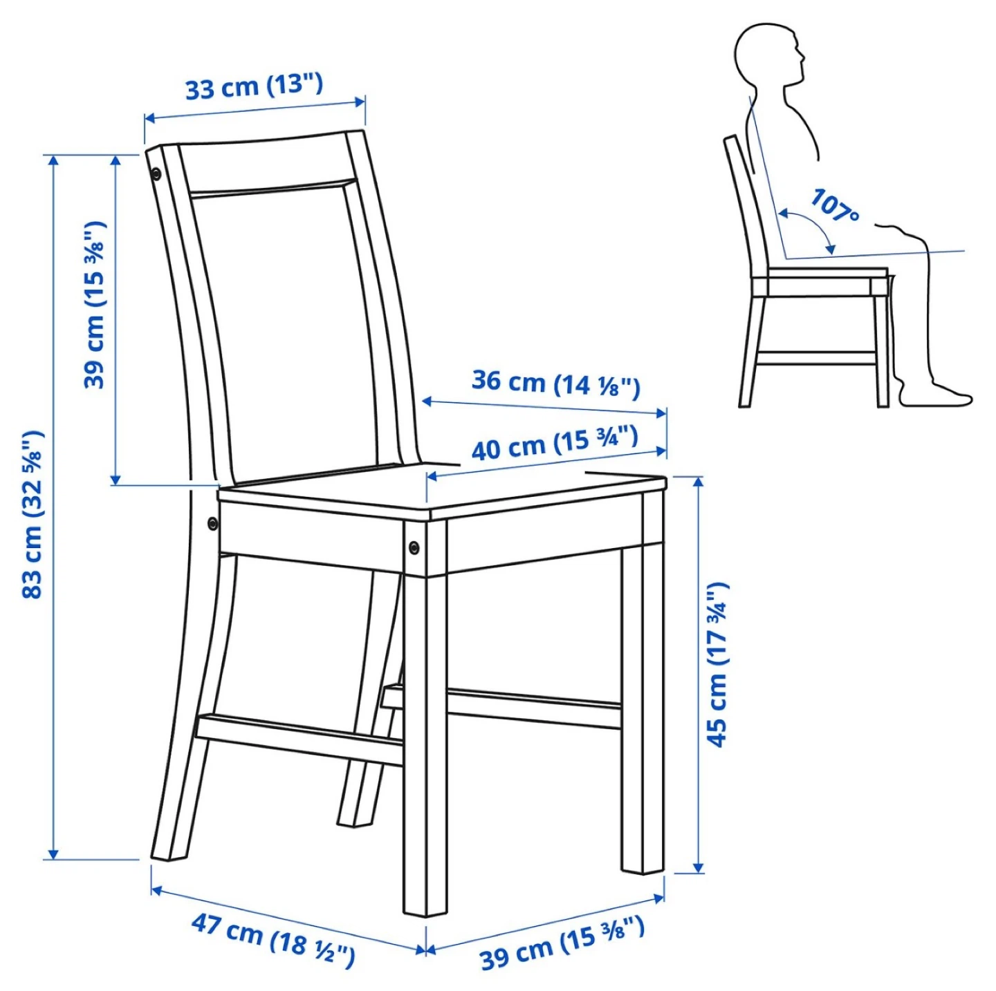Red Wooden Dining Chairs (Set of 2), IKEA - photo 5