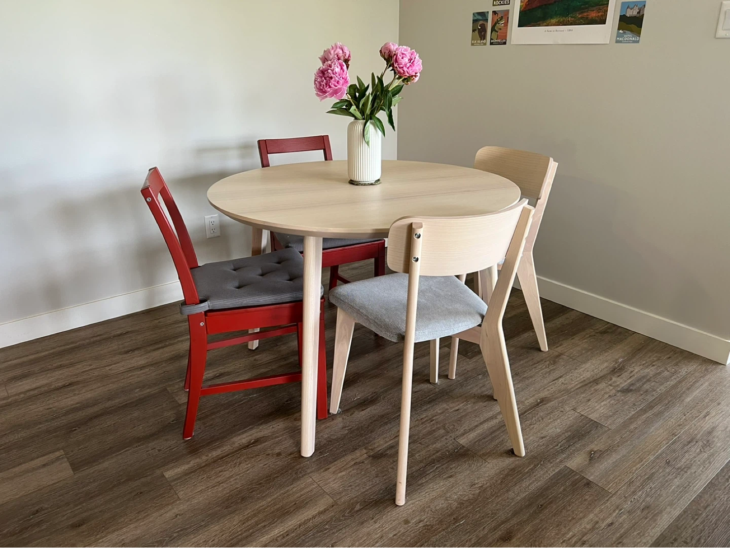 Red Wooden Dining Chairs (Set of 2), IKEA - photo 4