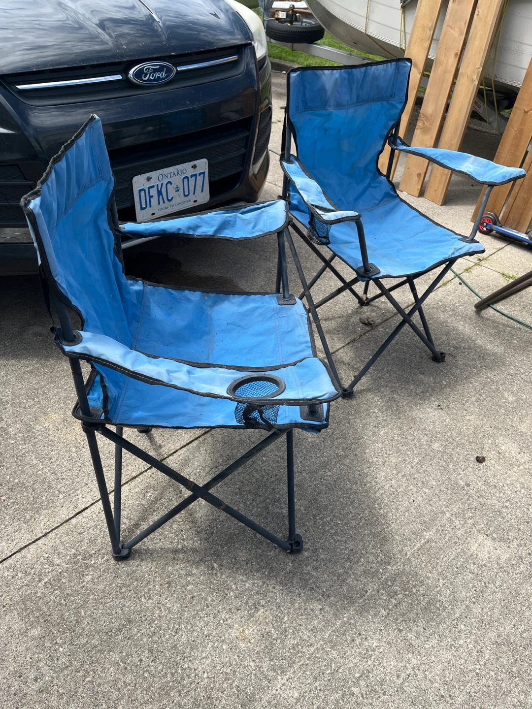 Ozark Trail Blue Folding Camp Chairs (2 Pack) - photo 2
