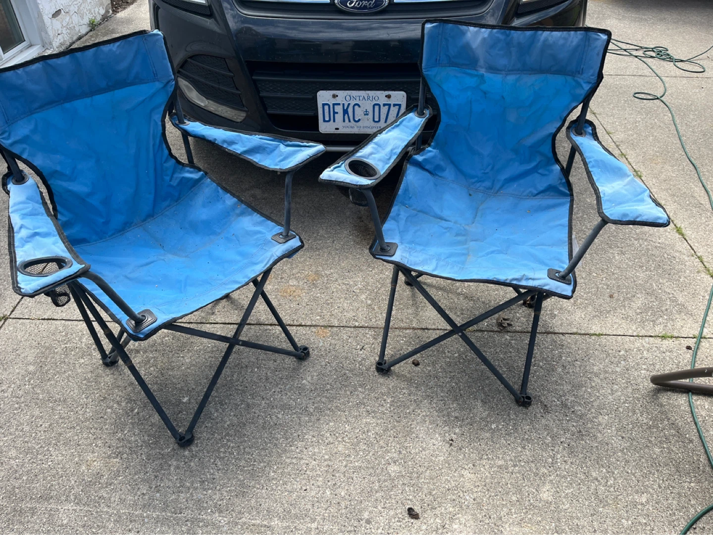 Ozark Trail Blue Folding Camp Chairs (2 Pack)