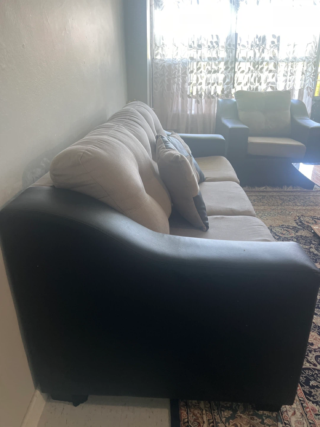 Tan and Black Sofa and Loveseat Set - photo 4