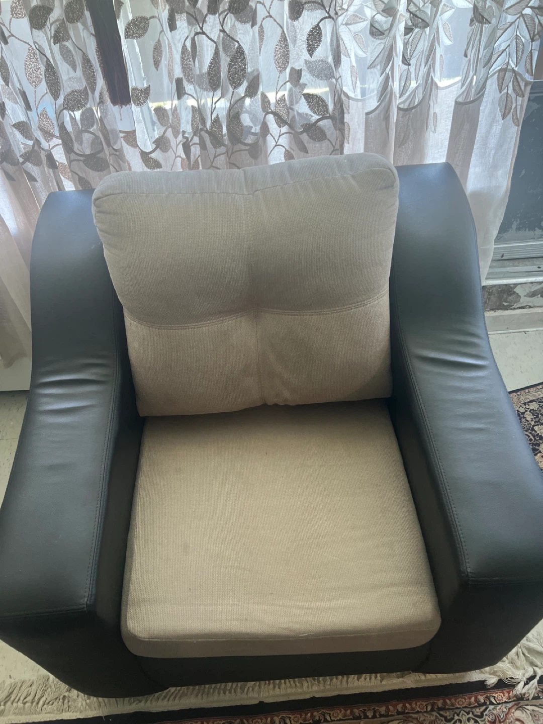 Tan and Black Sofa and Loveseat Set - photo 2