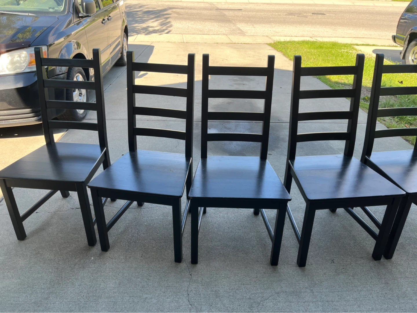 IKEA KAUSTBY Black Dining Chairs (Set of 4) - photo 3