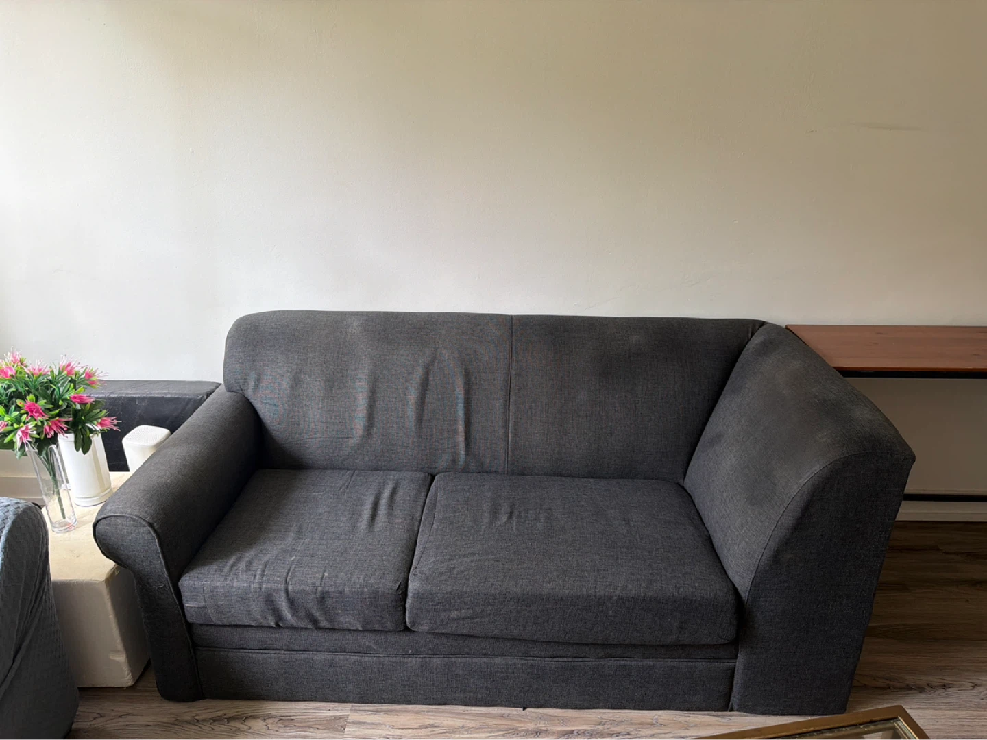 Dark Grey Loveseat Sofa - photo 2