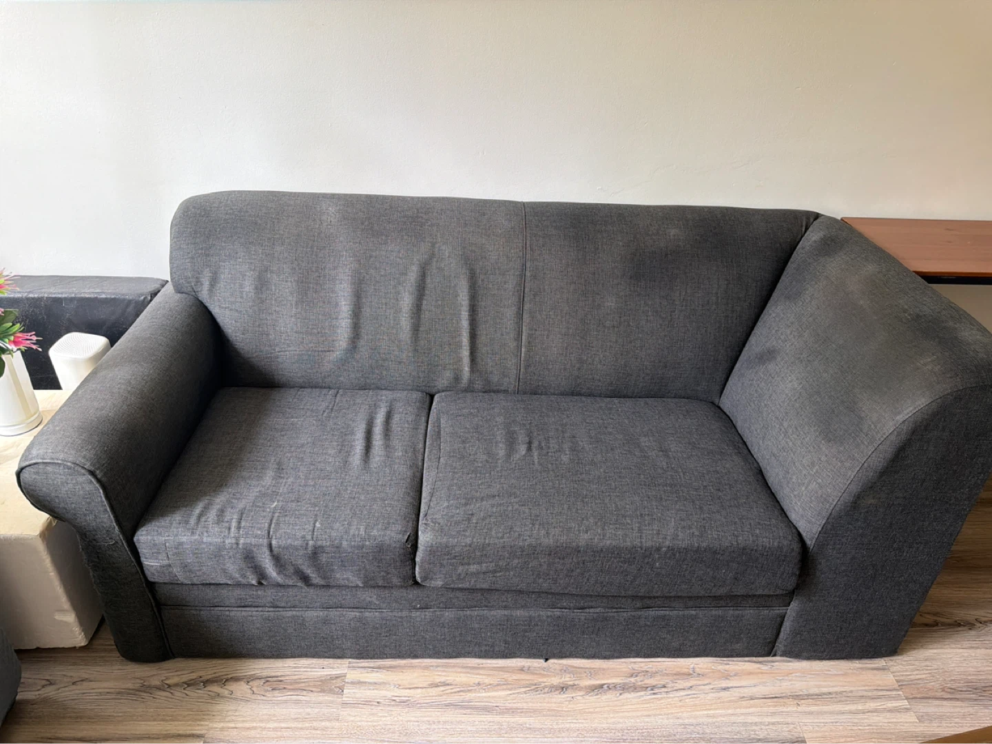 Dark Grey Loveseat Sofa