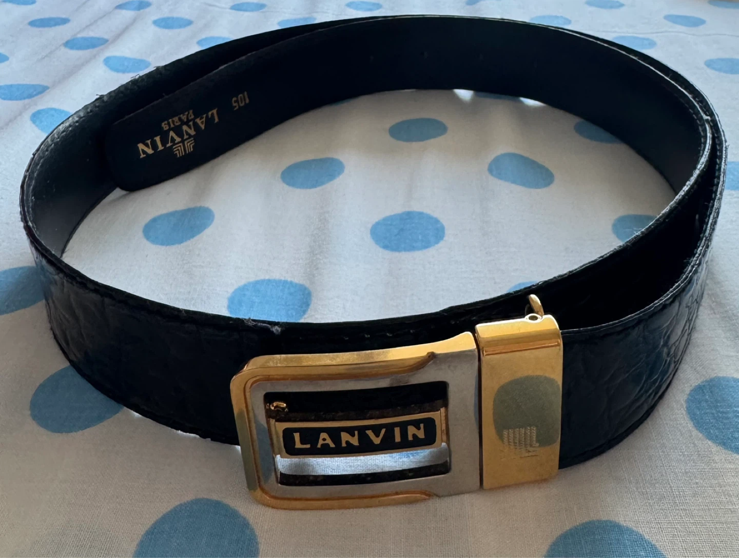 Lanvin Paris Croc-Embossed Belt - photo 2
