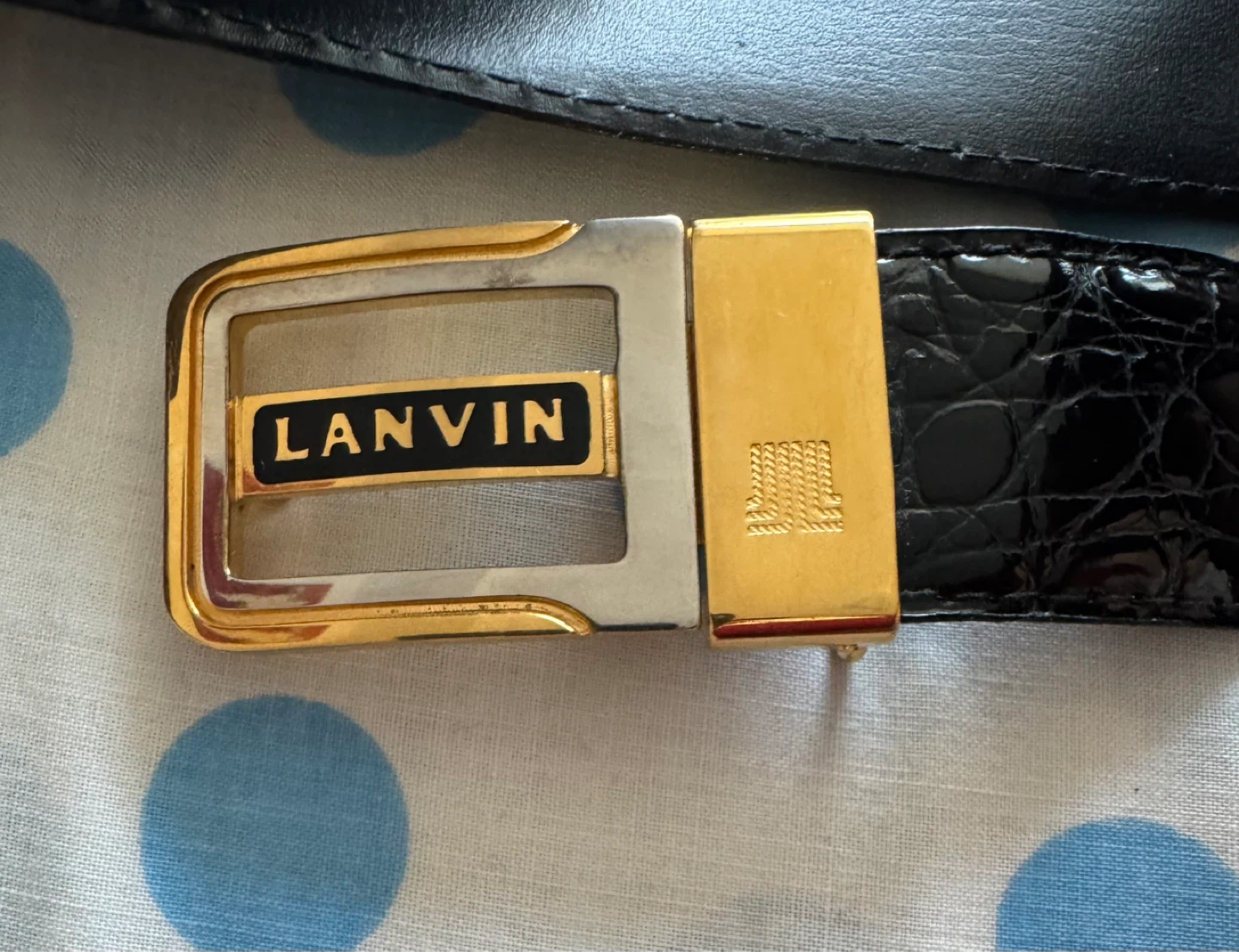 Lanvin Paris Croc-Embossed Belt - photo 3
