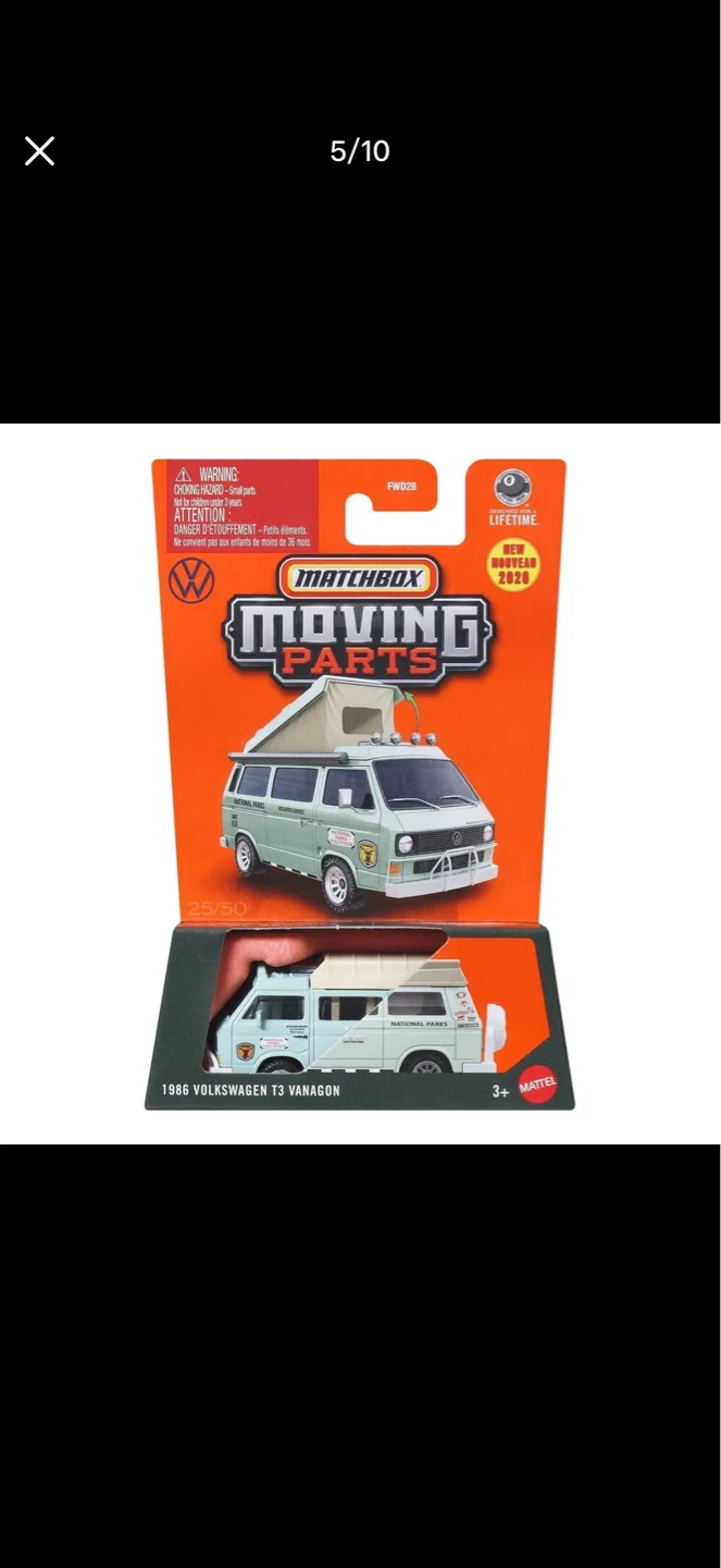 Matchbox 1986 Volkswagen T3 Vanagon Moving Parts