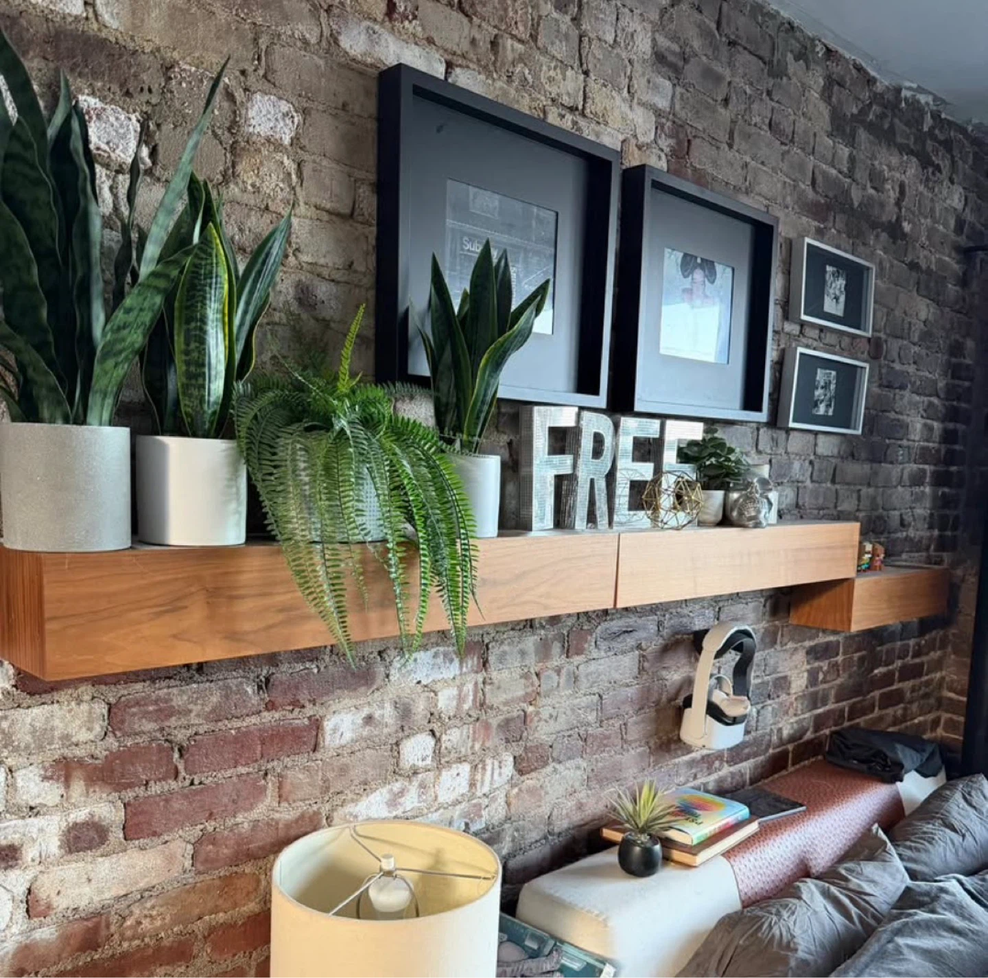 Room and Board floating shelves