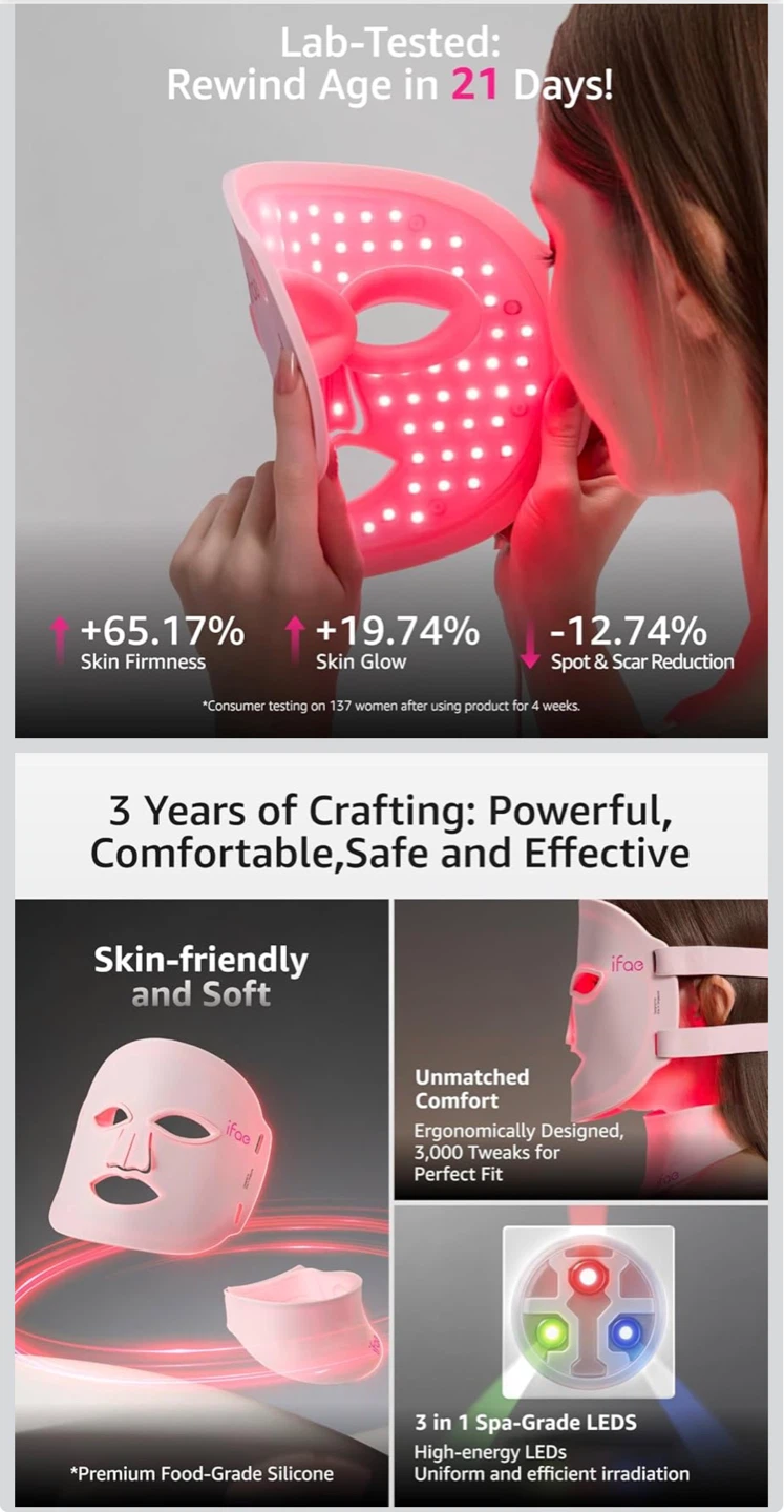 Pro Face & Neck LED Photon Spa Mask Set - photo 2