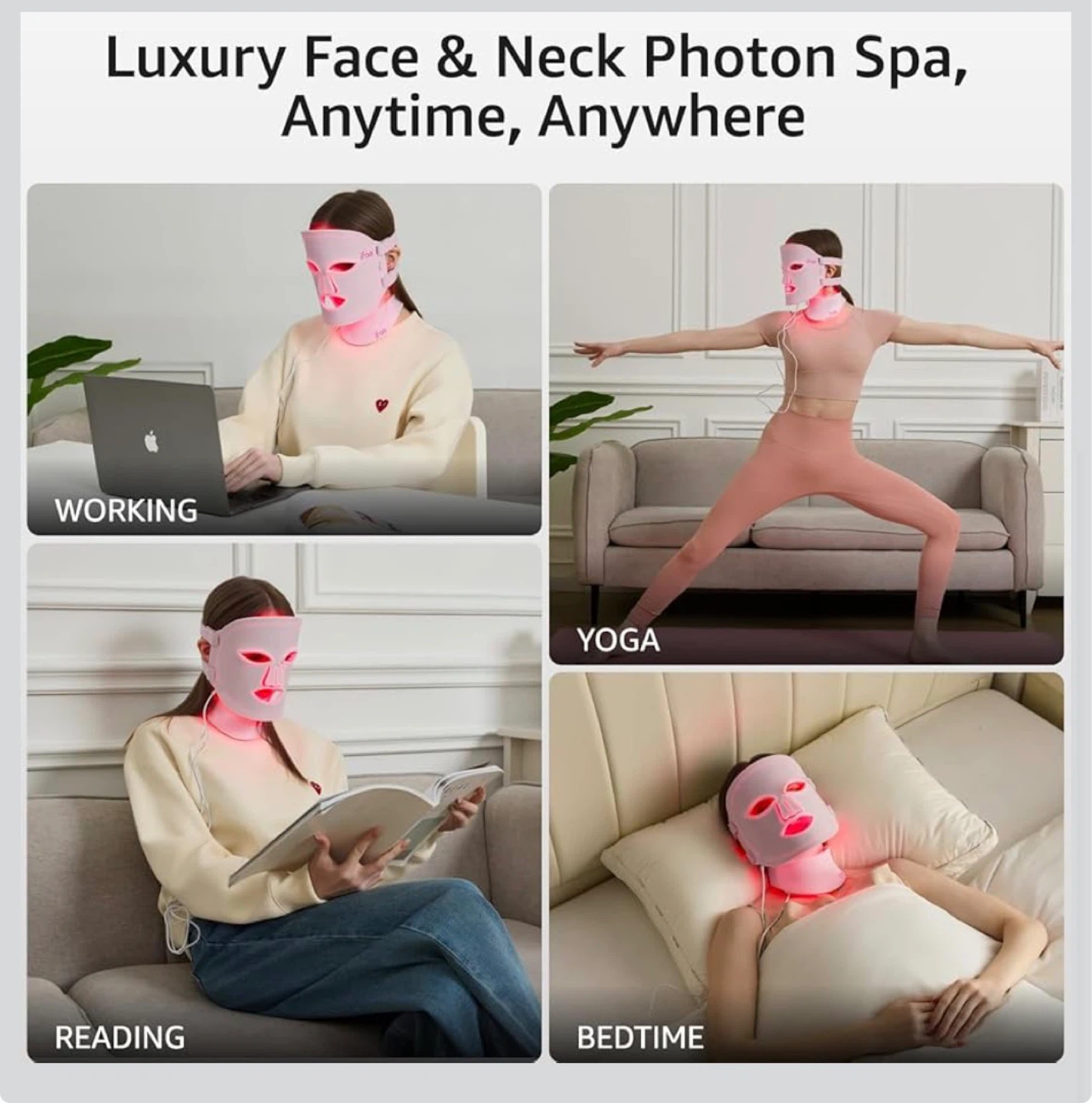 Pro Face & Neck LED Photon Spa Mask Set - photo 4