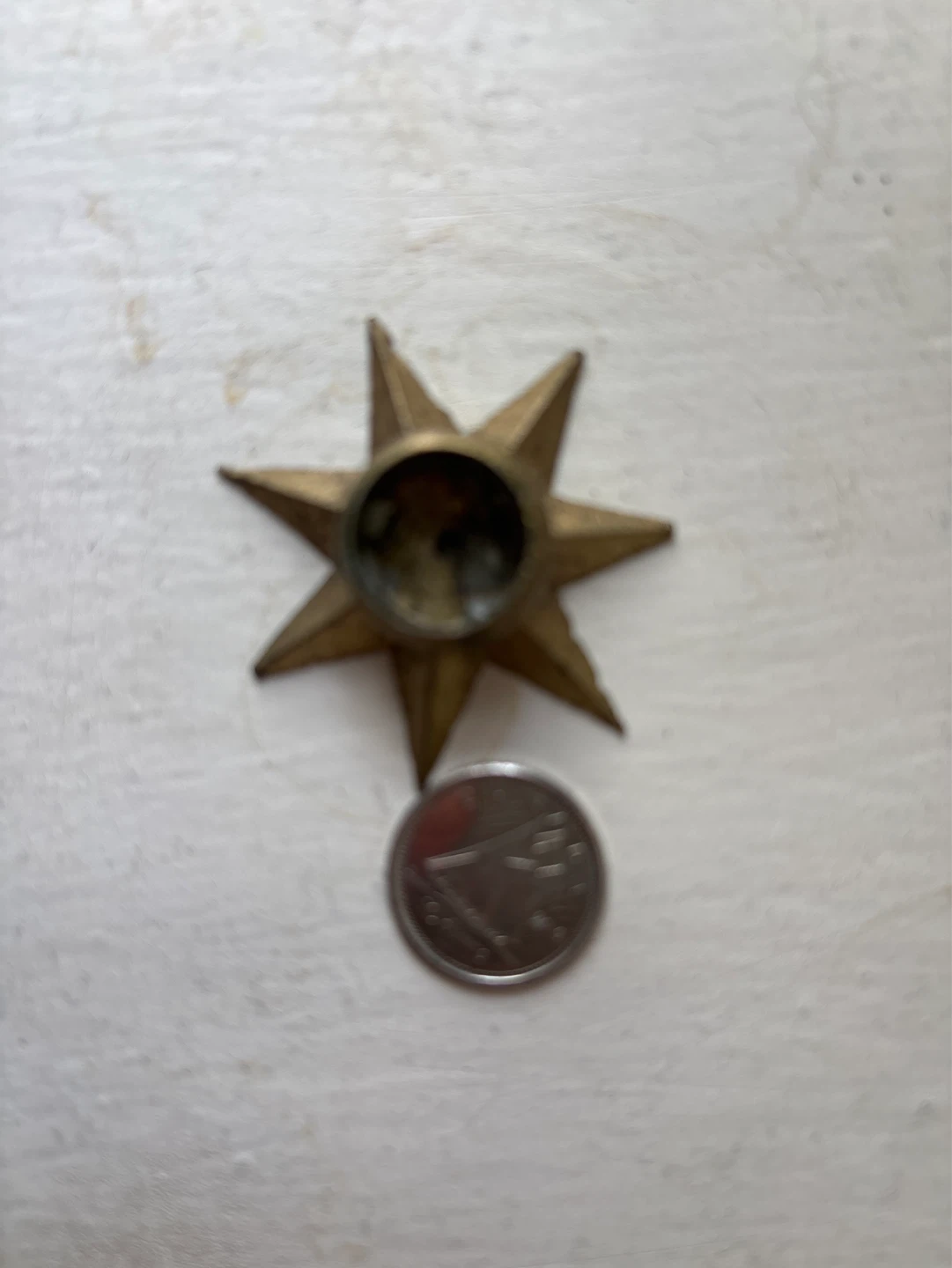 ⚽️Vintage Brass Star Candle Holder Denmark - photo 3