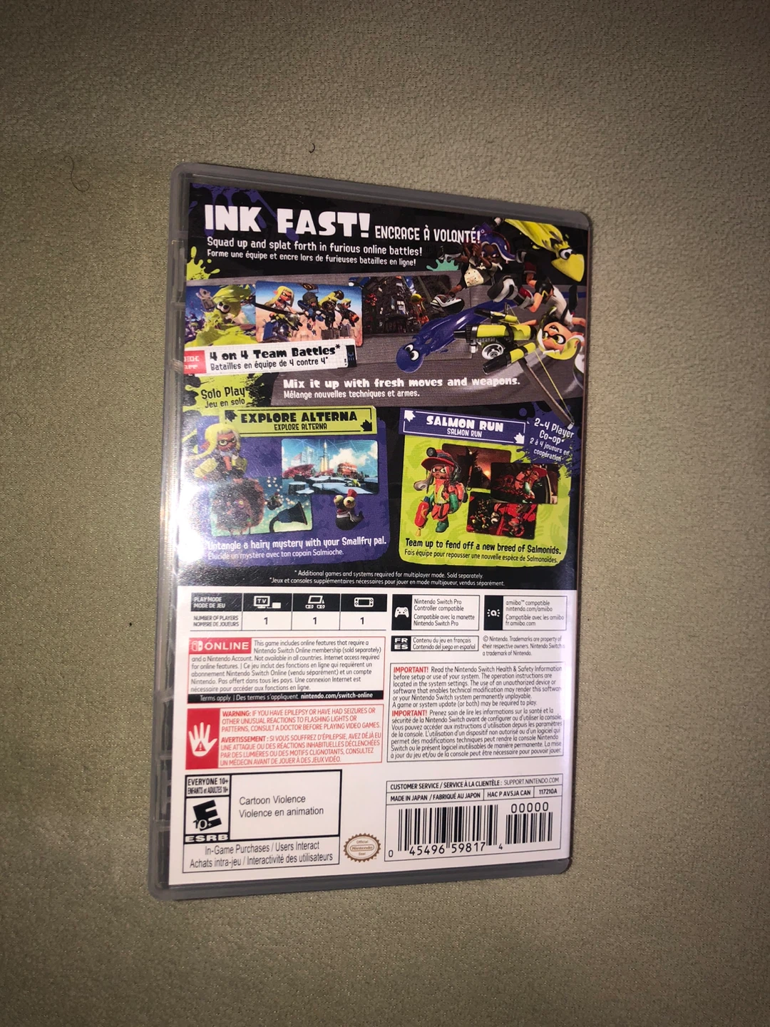 Nintendo Switch Splatoon 3 Game - photo 2