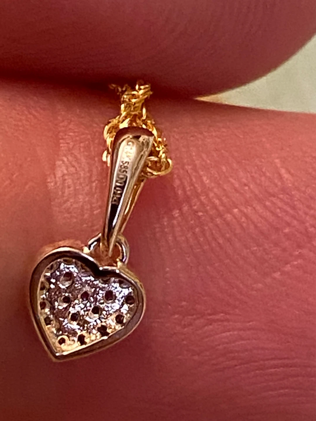 18K/14K Gold Diamond Heart Necklace - photo 5