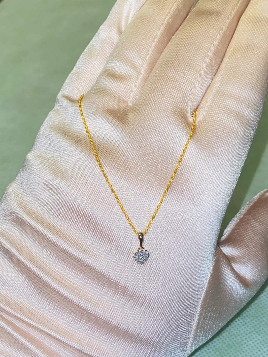 18K/14K Gold Diamond Heart Necklace - photo 3