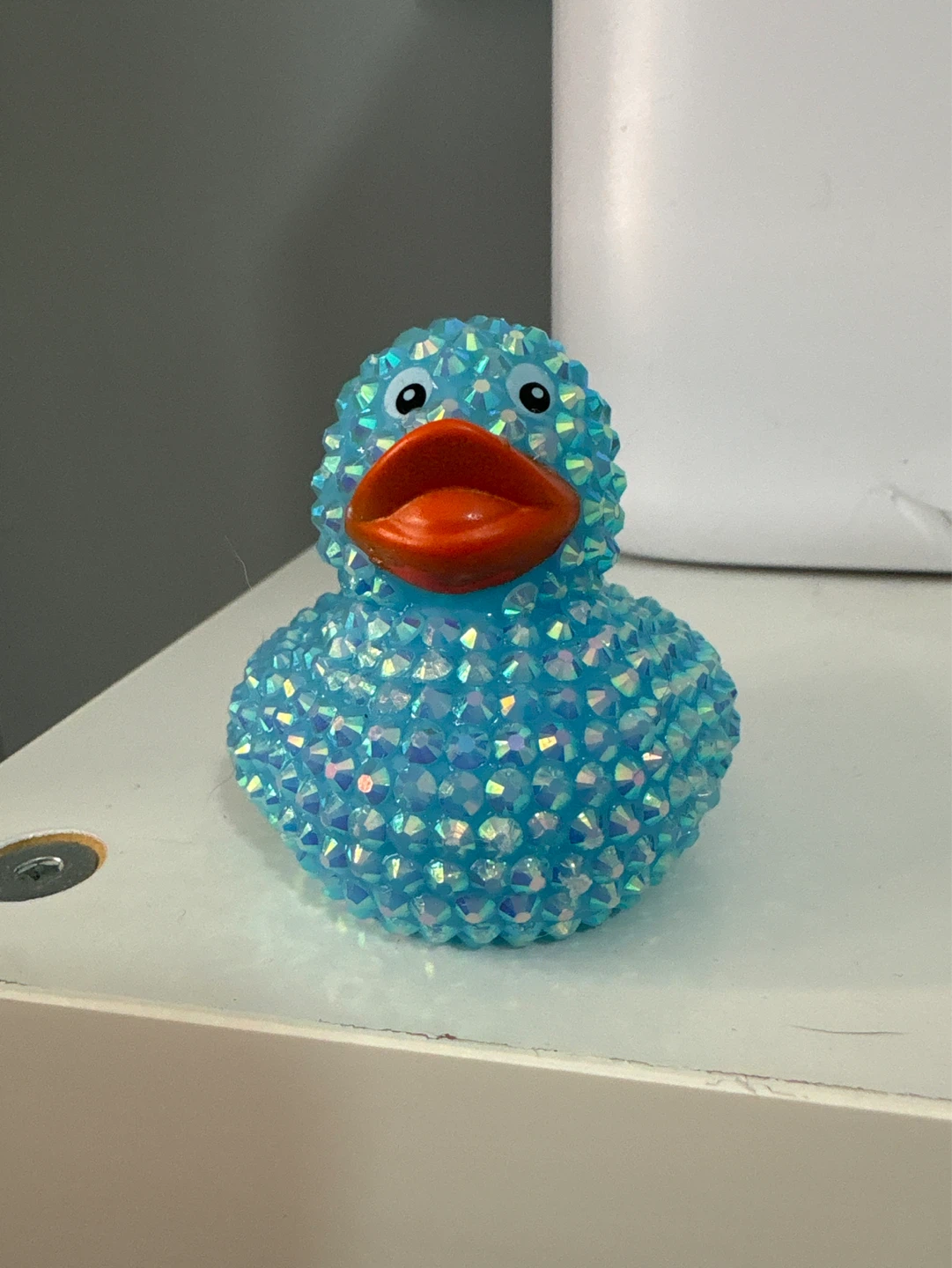 Hand bedazzled duck key chain