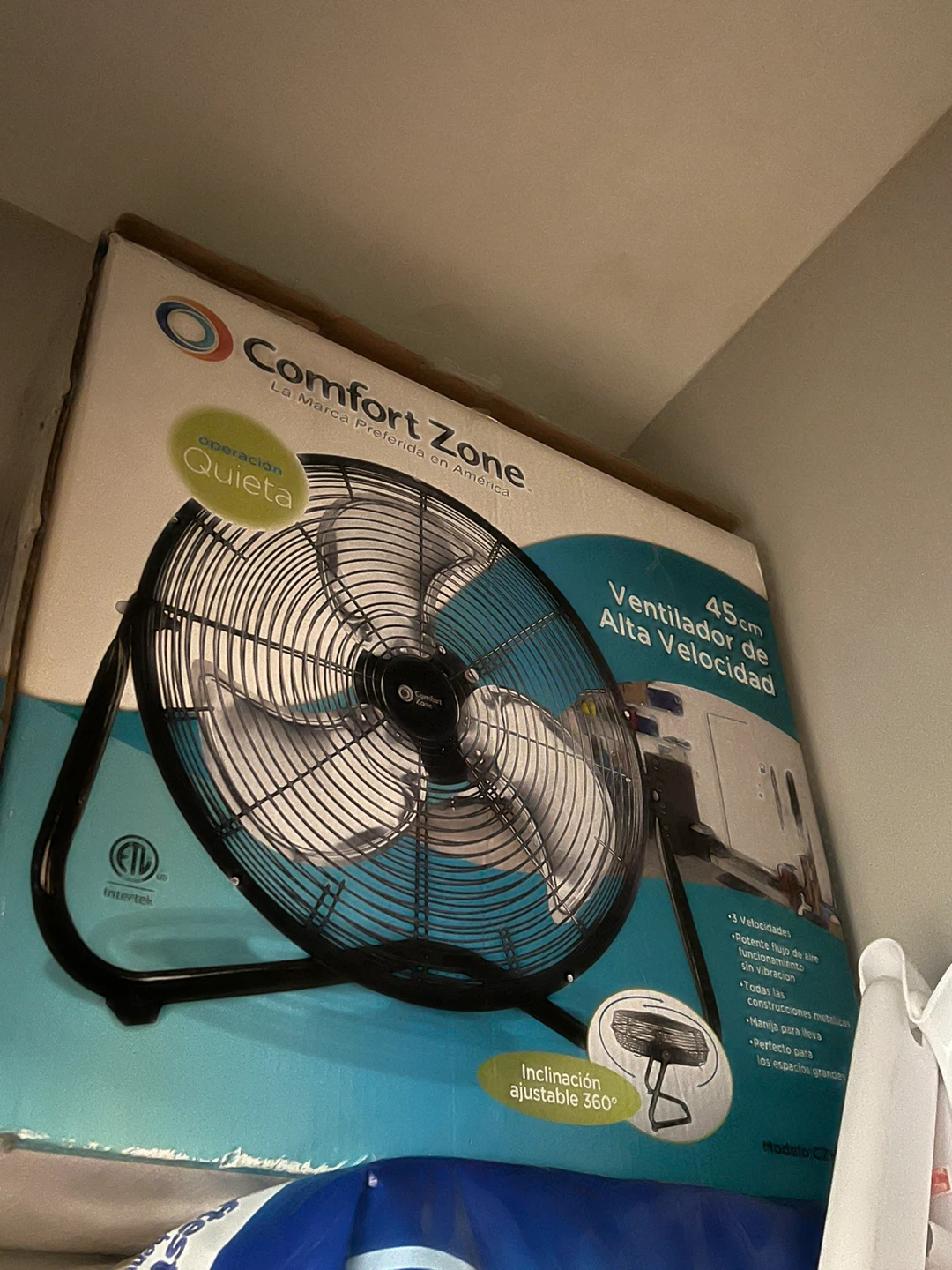 Comfort Zone 18-inch High-Velocity Floor Fan ⚽