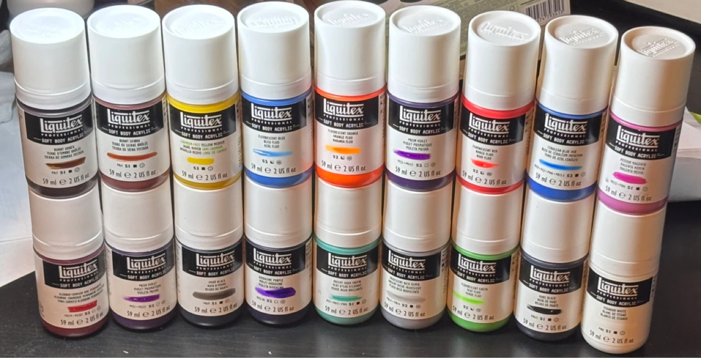 Liquitex® Professional Soft Body Acrylic Bottles 2oz. Lot of 18