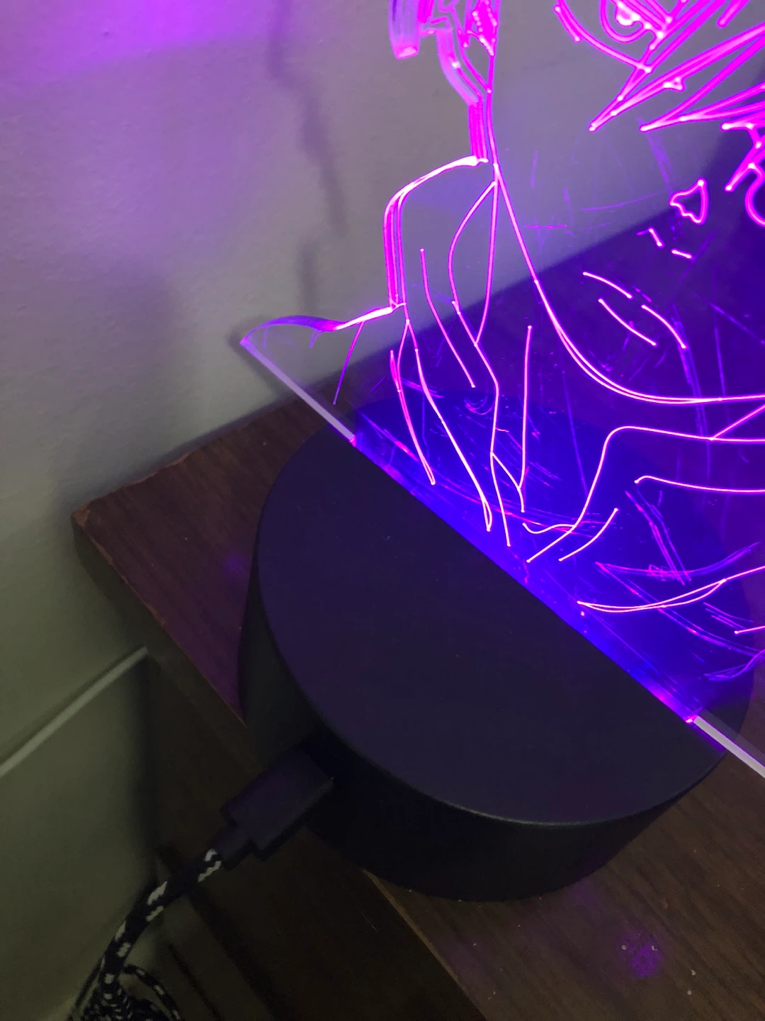 Anime LED room decor with 9 colours and brightness control