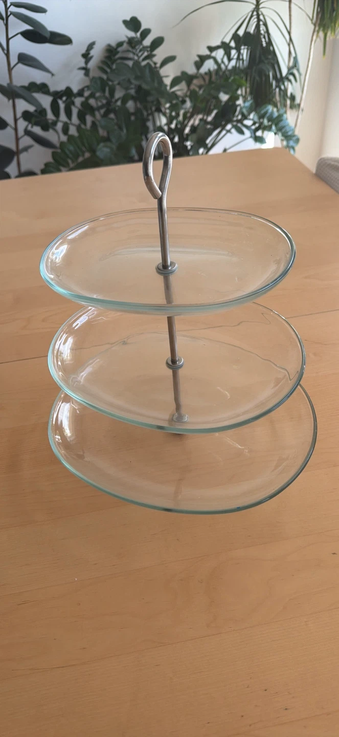 3-Tier Glass Serving Stand