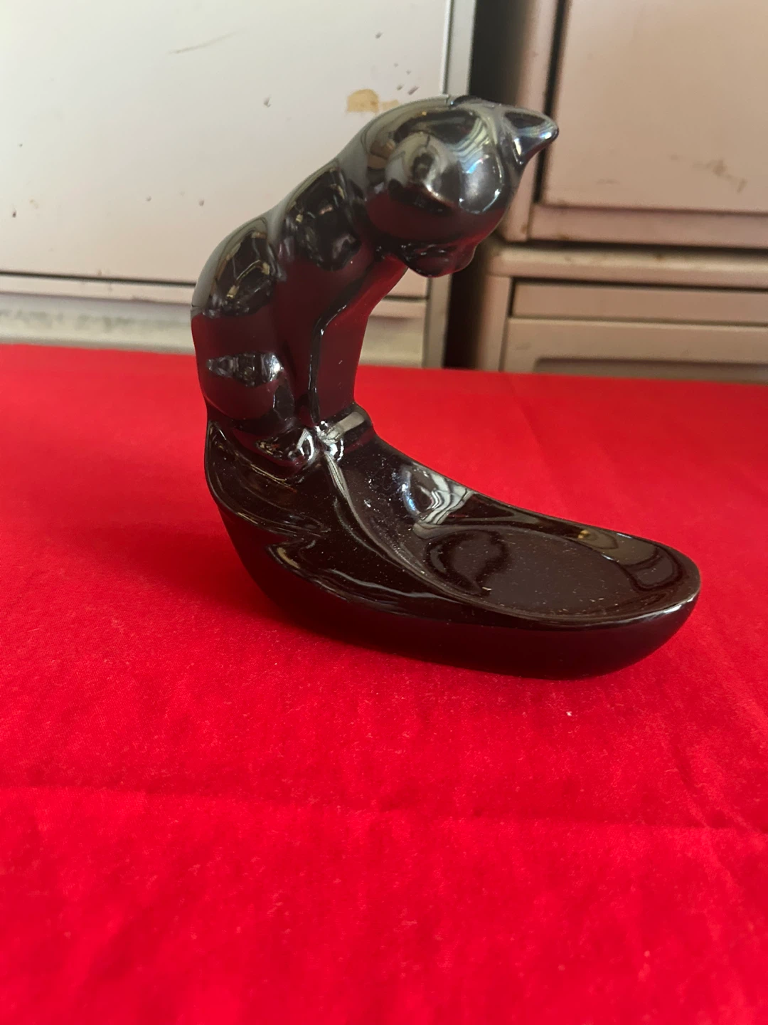 Vintage Black Panther Ashtray or Trinket Dish