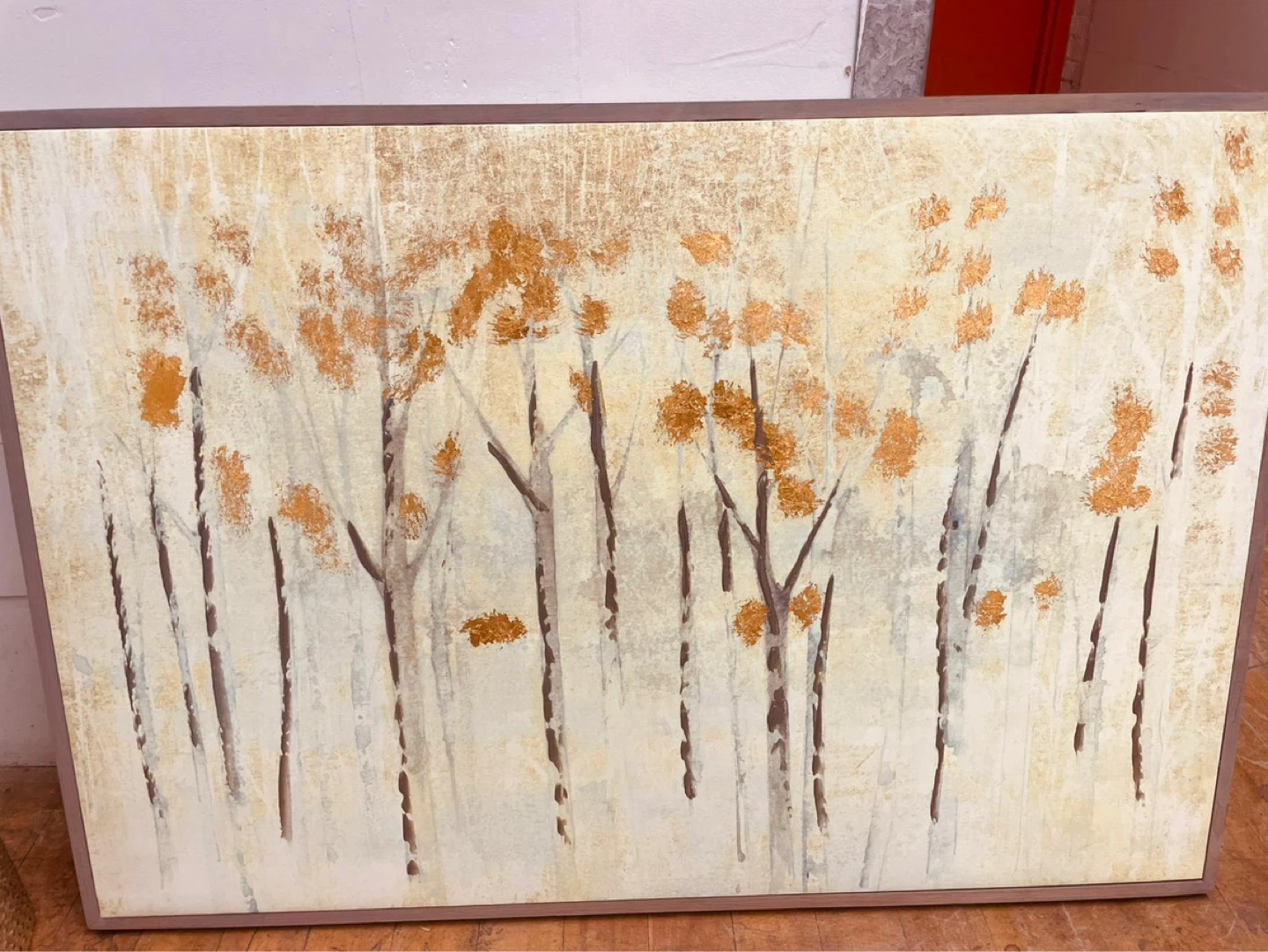 Abstract Birch Tree Canvas Wall Art