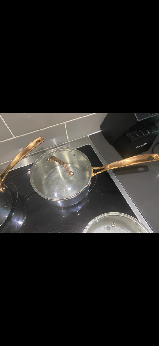 Stainless Steel Pots and Pans Set with Copper Handles ⚽ - photo 3